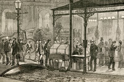 Bourke Street, Melbourne, Australia on a Saturday Night in the 19th Century, from 